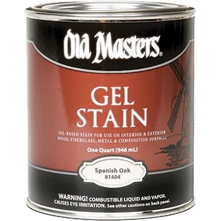 Old Masters OLD MASTERS 81404 Spanish Oak Gel Stain - 1 Quart 86348814042